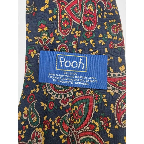 Disney Winnie The Pooh Paisley Necktie Eyore Tigger By Exquisite Apparel - Picture 3 of 4